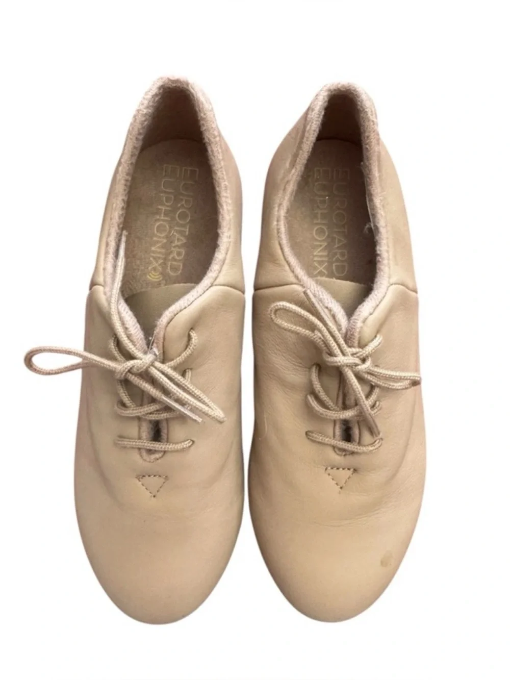 Eurotard Treble Euphonix Tap Dance Shoes Tan Leather Kids Size 1.5M